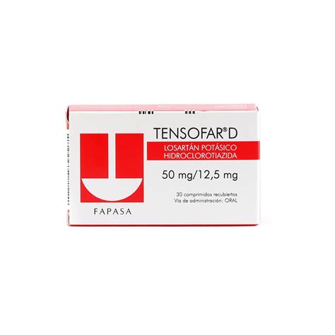 Tensofar D Losartán Potásico Hidroclorotiazida 50 Mg 125 Mg Caja De