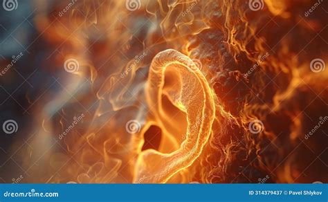 People Having Ear Pain Ear On Fire Healthcare Concept Stock Image