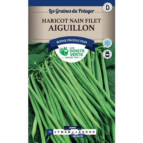 Semences Haricot Nain Filet Aiguillon 220 Gr Les Doigts Verts