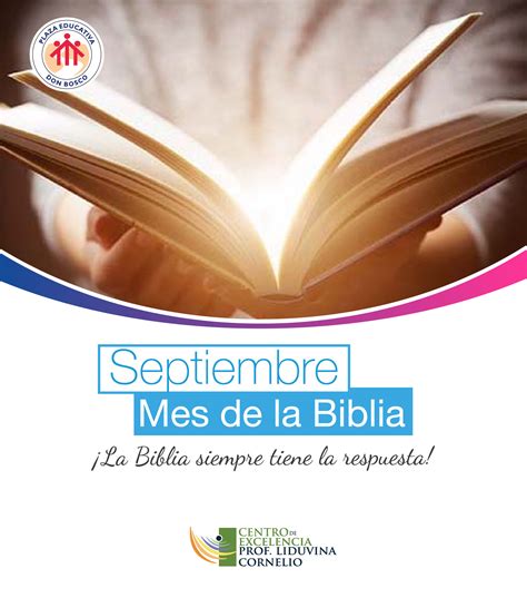 “septiembre Mes De La Biblia” Centro De Excelencia Salesiano Liduvina Cornelio