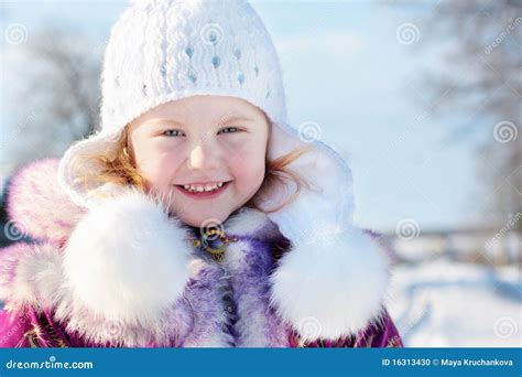 Girl in winter park stock photo. Image of lovely, pretty - 16313430