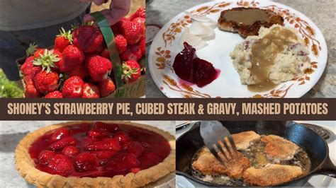 Shoneys Strawberry Pie Copycat Recipe Homemade Cubed Steak With