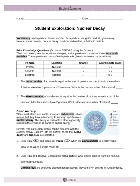 Writing Nuclear Equations For Alpha Beta And Gamma Decay