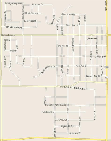 Stonewall Map, Manitoba - Listings Canada