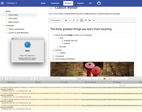 Ckeditor Classic Demo Not Working On Safari On Macos Issue