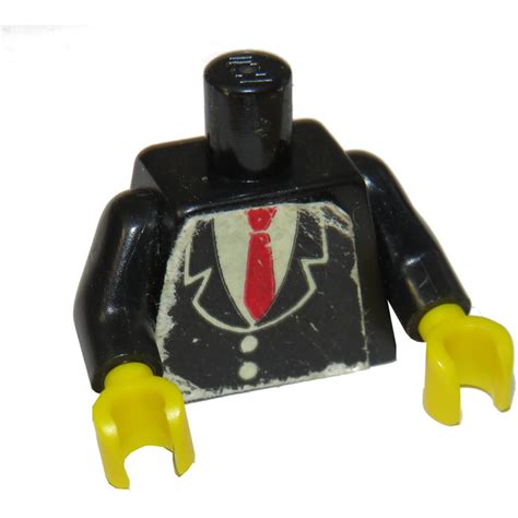 Lego Black Torso With Suit And Red Tie Sticker Brick Owl Lego