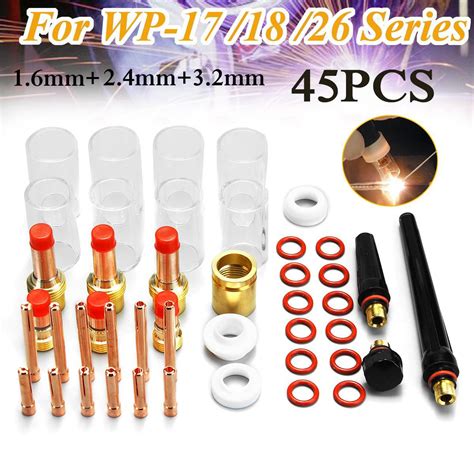 Buy Pcs Tig Welding Torch Stubby Gas Lens Glass Nozzle Cup Kit For Wp