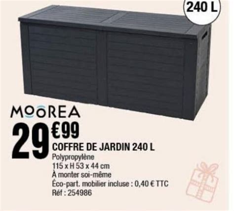 Promo Coffre De Jardin L Chez La Foir Fouille