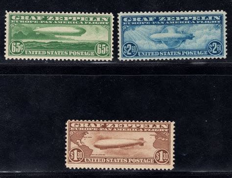 Us Stamps C C Graf Zeppelin Airmail Mint Og Nh Lot F