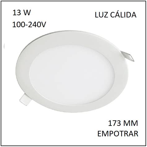 DOWNLIGHT LED EMPOTRAR 13W 173 MM LUZ CÁLIDA IP20 127V LEDON MX