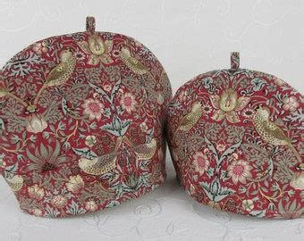 Tea Cosy William Morris Strawberry Thief Cranberry Red Cozy Etsy