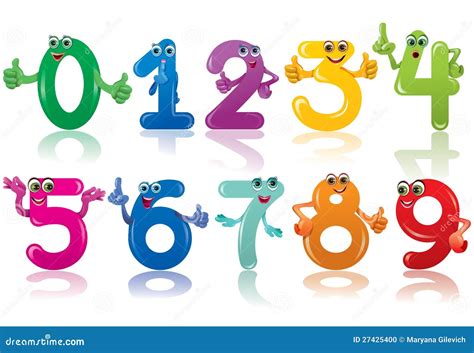 Funny Numbers Stock Vector Illustration Of Animated