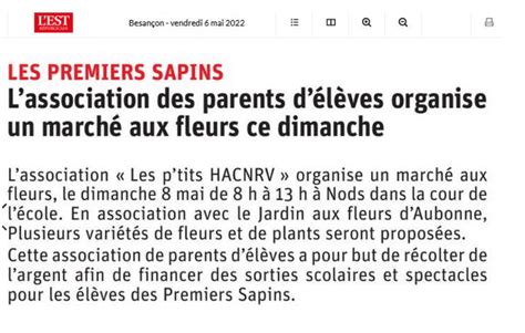 Article Est R Publicain Les Premiers Sapins