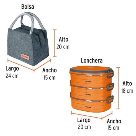 Lonchera T Rmica Con Contenedores De Acero Inoxidable Truper Famifel