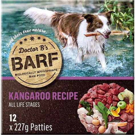 Doctor Bs Barf Kangaroo Recipe Frozen Dog Food 227gx 12 Pack Woolworths