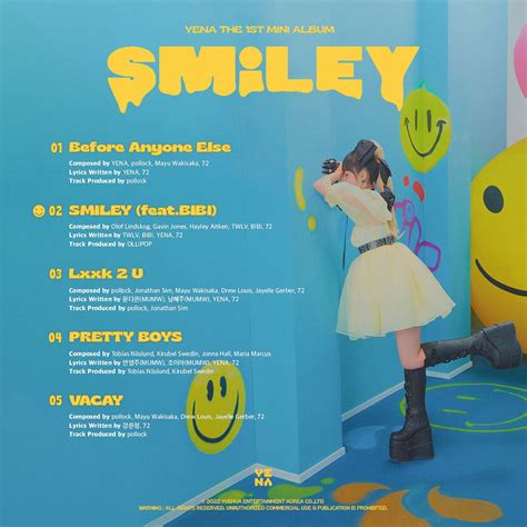 Choi Ye Na Ungkap Daftar Lagu Untuk Album Mini Debut Solo Smiley