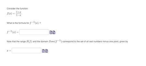 Solved Consider The Function Fx 1 What Is The Formula