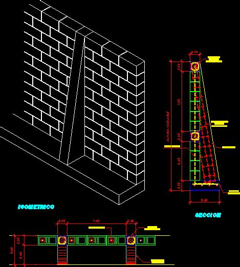 Retaining Wall Type Cartel Dwg Section For Autocad Designs Cad