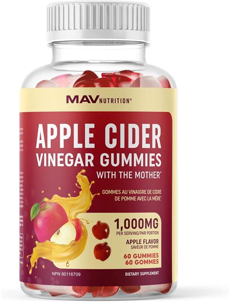 Apple Cider Vinegar Gummy Mg Count Healthy Weight Digestion