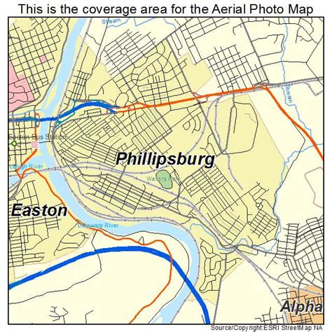 Aerial Photography Map Of Phillipsburg Nj New Jersey