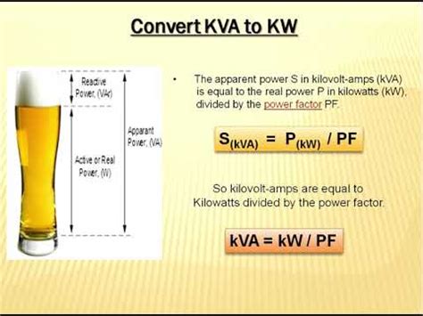 How To Convrt Kilo Volt Ampere To Kilowatt Convert Kva To Kw Youtube