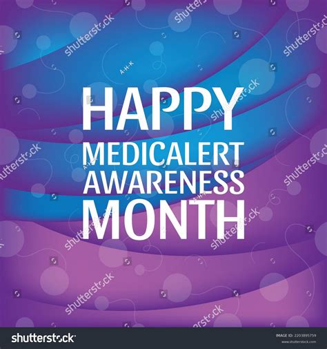 Medicalert Awareness Month Design Suitable Greeting Stock Vector