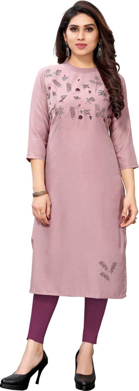 Buy Prettify Women Pink Embroidered Single Kurta Set Online At Best