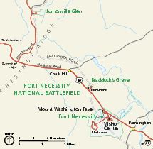 Fort Necessity National Battlefield Official Map - Fort Necessity National Battlefield • mappery