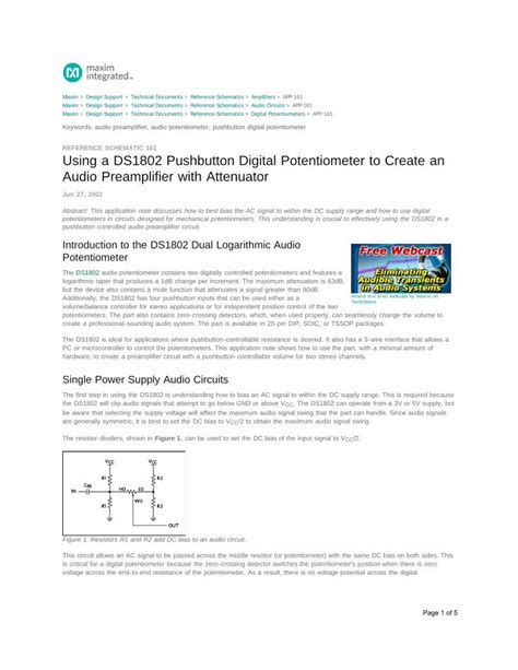 PDF Using A DS1802 Pushbutton Digital Potentiometer To 3 A Simple