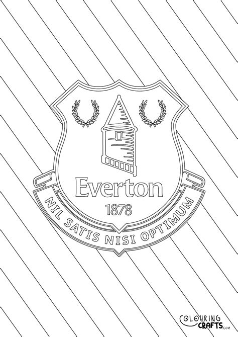 Striped Everton Badge Printable Colouring Page Colouring Crafts