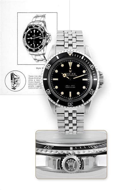 Rolex Square Crown Guard Submariner 5512 Professional Watches