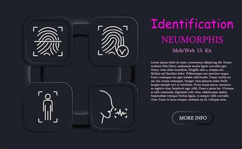 Premium Vector Identification Set Icon Voice Recognition Fingerprint