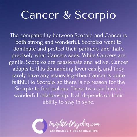 Scorpio Compatibility Chart