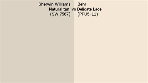 Sherwin Williams Natural Tan Sw 7567 Vs Behr Delicate Lace Ppu5 11