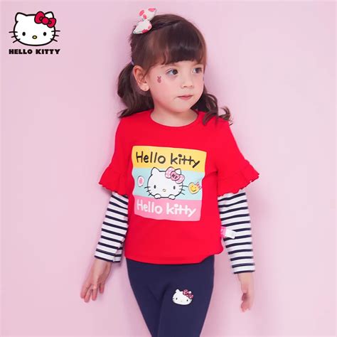 Hello Kitty Cute Princess Long Sleeve T Shirt Girl Spring Autumn Kt