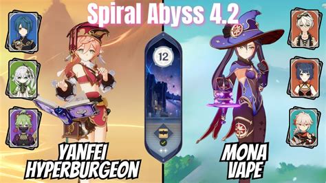 Yanfei Hyperburgeon Mona National Vape Nuke Spiral Abyss Floor