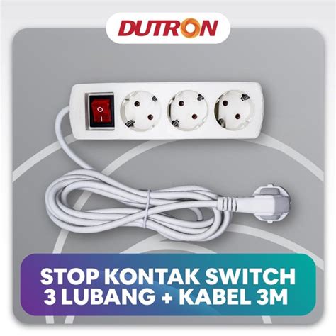 Jual Dutron Stop Kontak Panjang 3m 5m 3 4 5 Lubang Saklar Colokan