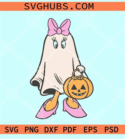 Daisy duck Ghost Halloween SVG, Daisy duck Ghost Halloween Pumpkin SVG ...