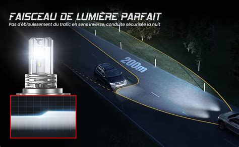 Amazon Fr Koyoso H Led Ampoules W Lm Led Phares Pour V