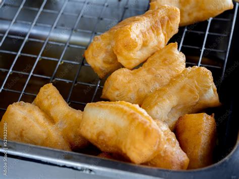 Deep Fried Dough Sticks Or Patongko In Thai Asian Famous Street Food