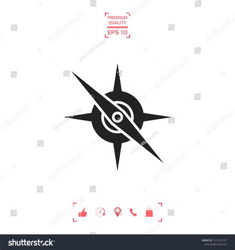 Compass Symbol Icon Stock Vector Royalty Free 1215191701 Shutterstock