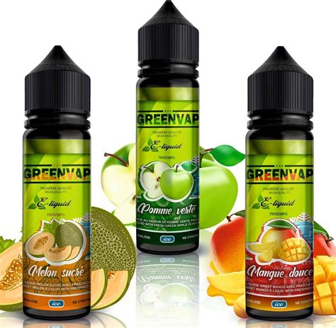 Lot 3 E Liquid FRUIT Pack 3 X 50ml POMME Sucre MANGUE Douce MELON