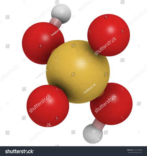 Ilustrasi Stok Sulfuric Acid H So Oil Vitriol Molecule