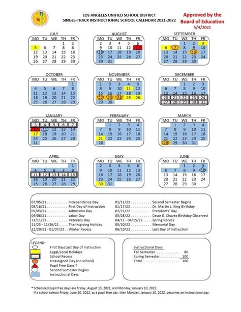 Lausd 2024 Calendar Calendar Printables