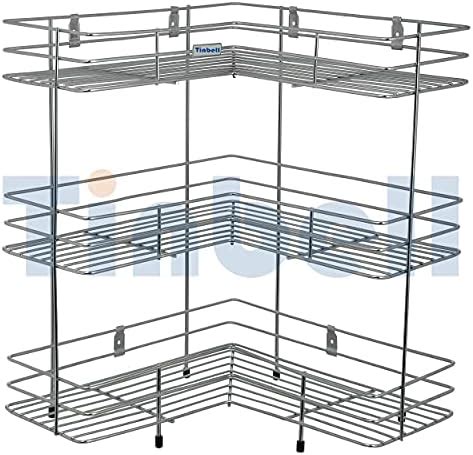 URBAN KRAFT Stainless Steel 2 Tier L Shape Kitchen Corner Rack Double