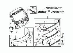 Mazda Cx Upper Molding Upper Seal Mazda Oem Part Number Tk A