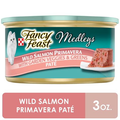 Fancy Feast Pate Wet Cat Food Medleys Wild Salmon Primavera With