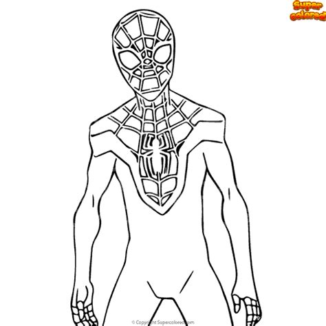 Coloring page Spiderman Miles Morales - Supercolored.com