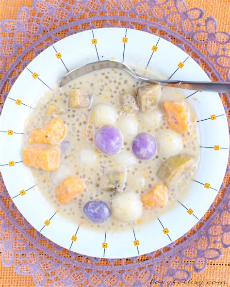 Ginataang Bilo Bilo Sticky Rice Balls In Coco Milk Foxy Folksy