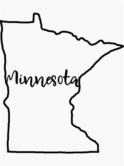 "Minnesota with letters" Sticker for Sale by jorniecoon | Redbubble